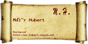 Mór Hubert névjegykártya